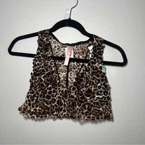 PINK Cheetah Print Bralette Size L
